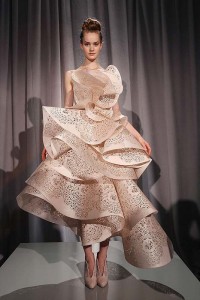Laser cut dress for Marchesa/ NY
